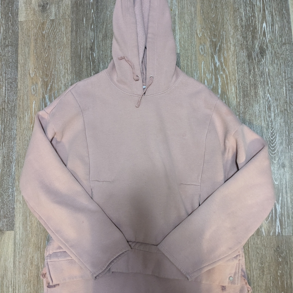 Fabletics women's medium hoodie pink sweatshirt pullover